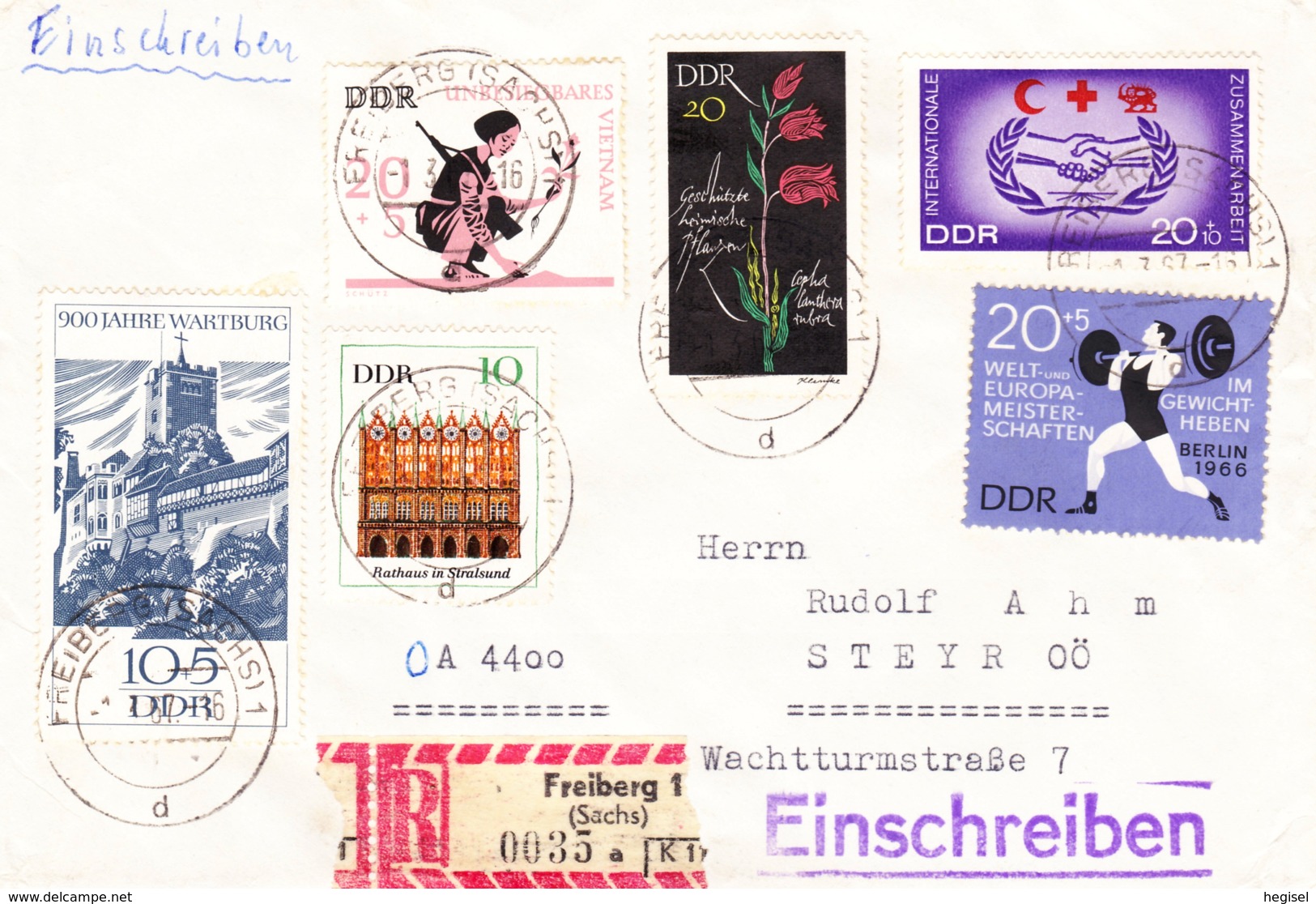 1967, Verschiedene Marken, REC, Stempel "Tauschkontrollstelle Bezirk Karl - Marx - Stadt", Echt Gelaufen - Privatumschläge - Gebraucht