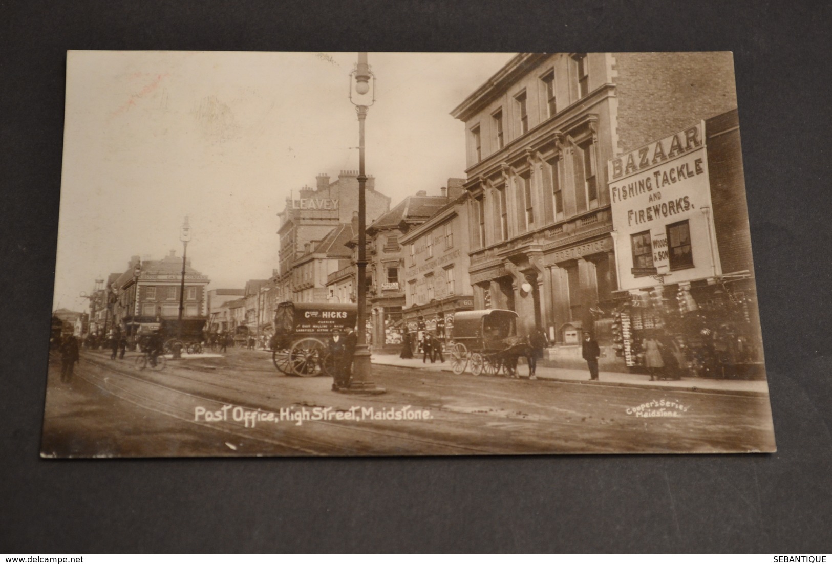 Carte Postale 1910 Maidstone Post Office Hight Street Bazar Attelage - Other & Unclassified