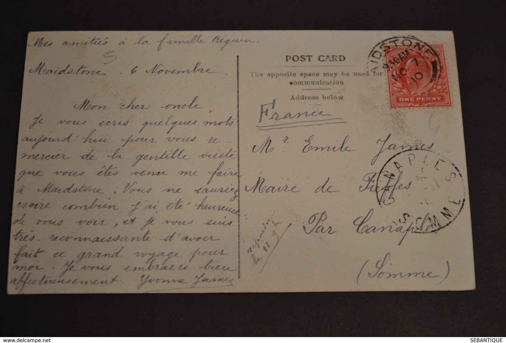 Carte Postale 1910 Maidstone Post Office Hight Street Bazar Attelage - Sonstige & Ohne Zuordnung