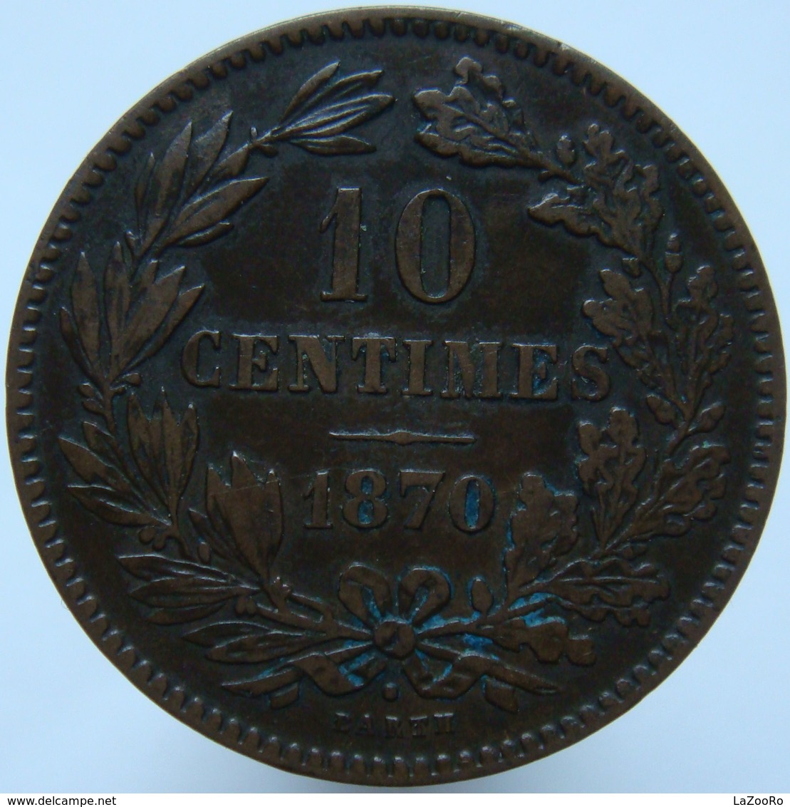 LaZooRo: Luxembourg 10 Centimes 1870 XF - Luxembourg