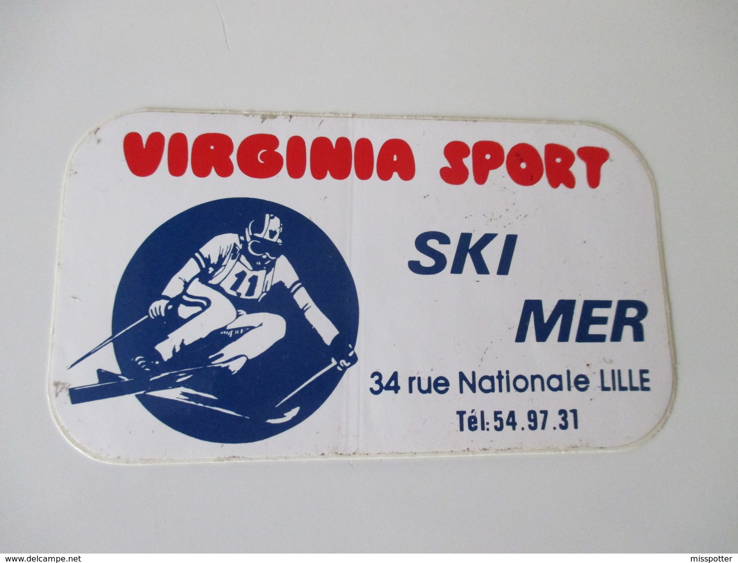 Autocollant Vintage Virginia Sport Lille 11,5 Cm / 6,5 Cm - Stickers