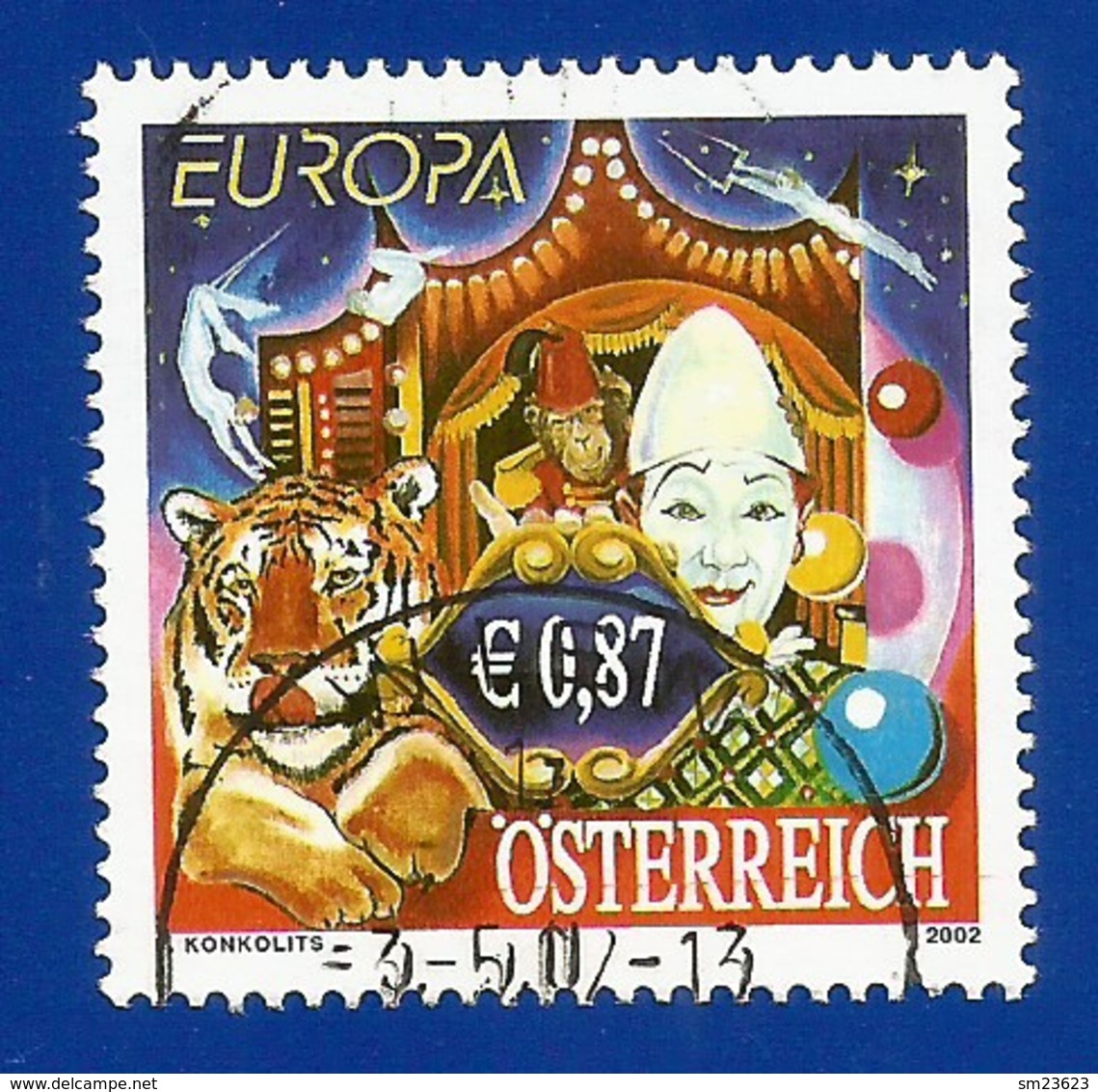 Österreich  2002  Mi.Nr. 2376 , EUROPA CEPT Zirkus - Gestempelt / Fine Used / (o) - 2002