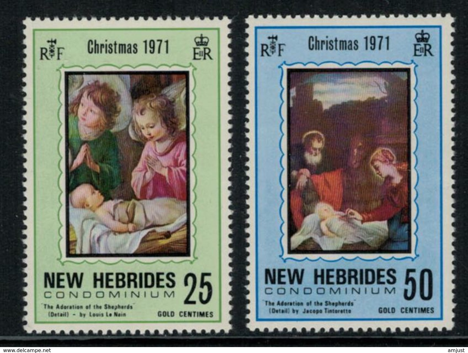 New Hebrides // 1960-1980 // 1971 // Noël Timbres Neufs** MNH No. Y&T 316-317 - Neufs