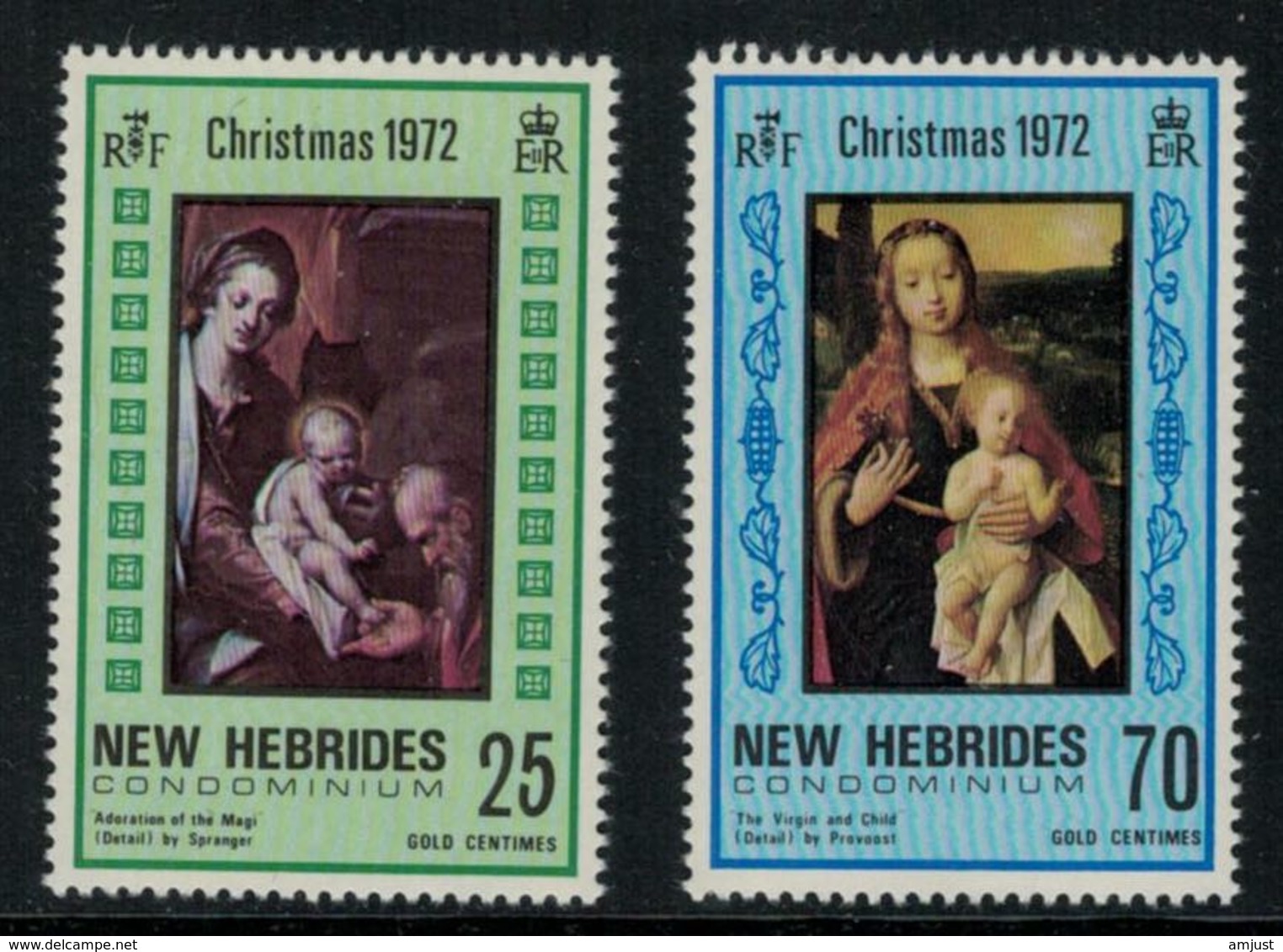 New Hebrides // 1960-1980 // 1972 // Noël Timbres Neufs** MNH No. Y&T 352-353 - Neufs