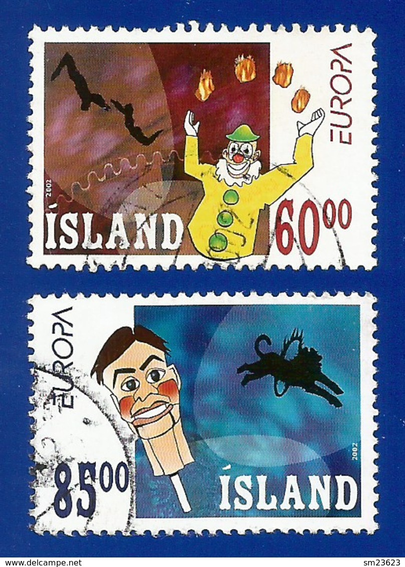 Island  2002  Mi.Nr. 1009 / 1010 , EUROPA CEPT Zirkus - Gestempelt / Fine Used / (o) - 2002