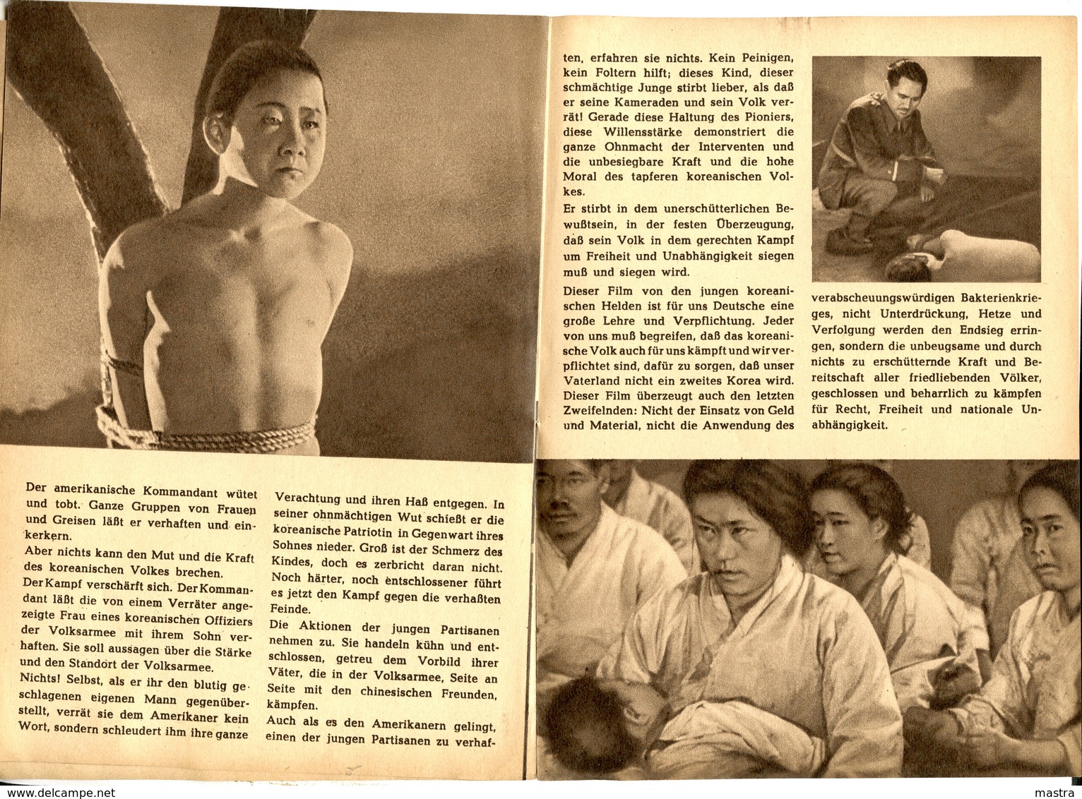 YOUNG GUERILLAS North Korea 1952 East German Film Program - Film & TV