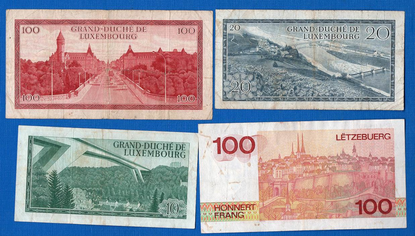 Luxembourg  4  Billets  Dans  L'etat - Luxemburgo