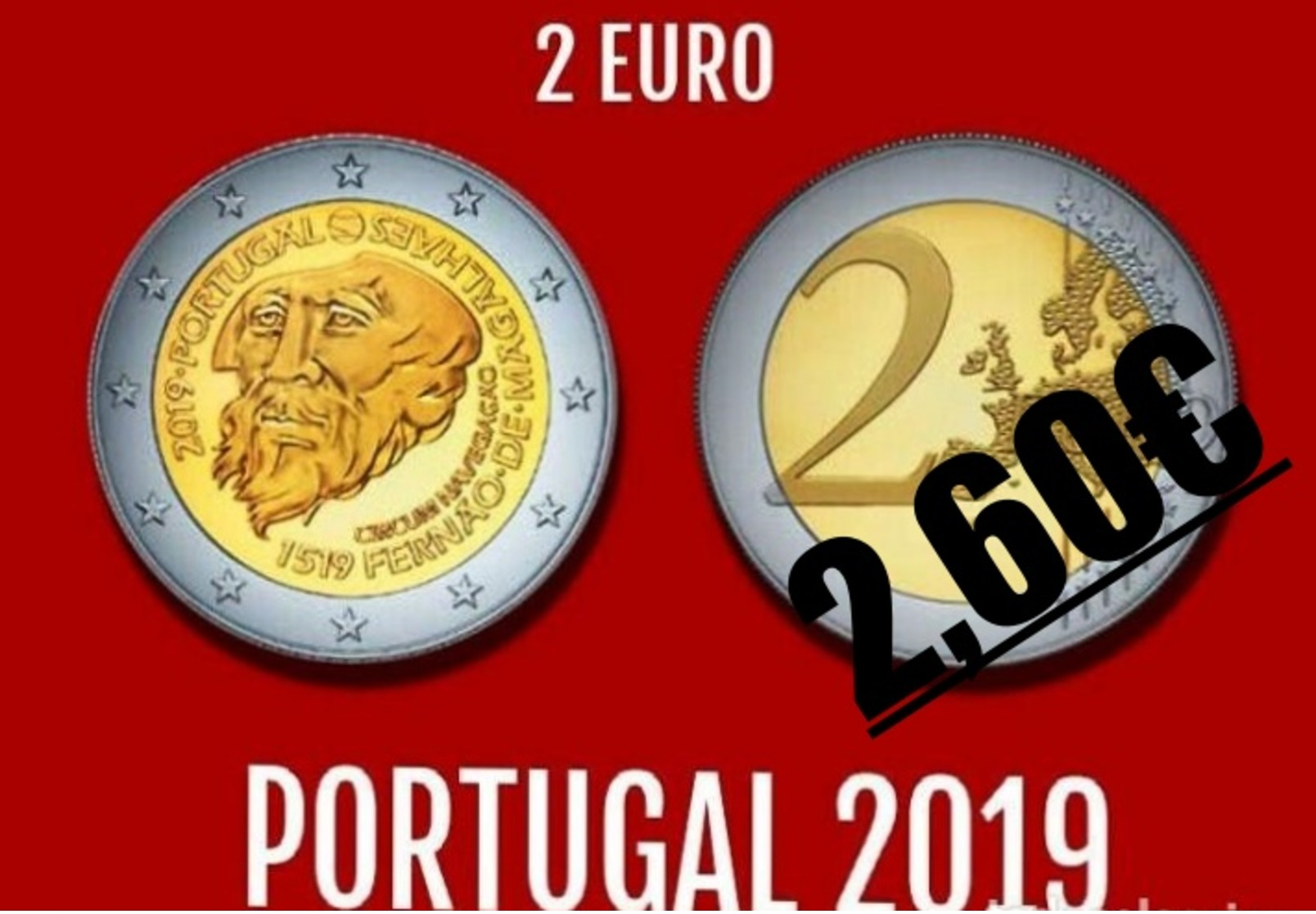 WC - Portugal 2 Euro CC 2019 - 500Anniversary Fernão Magalhães Navigation - New - Portugal