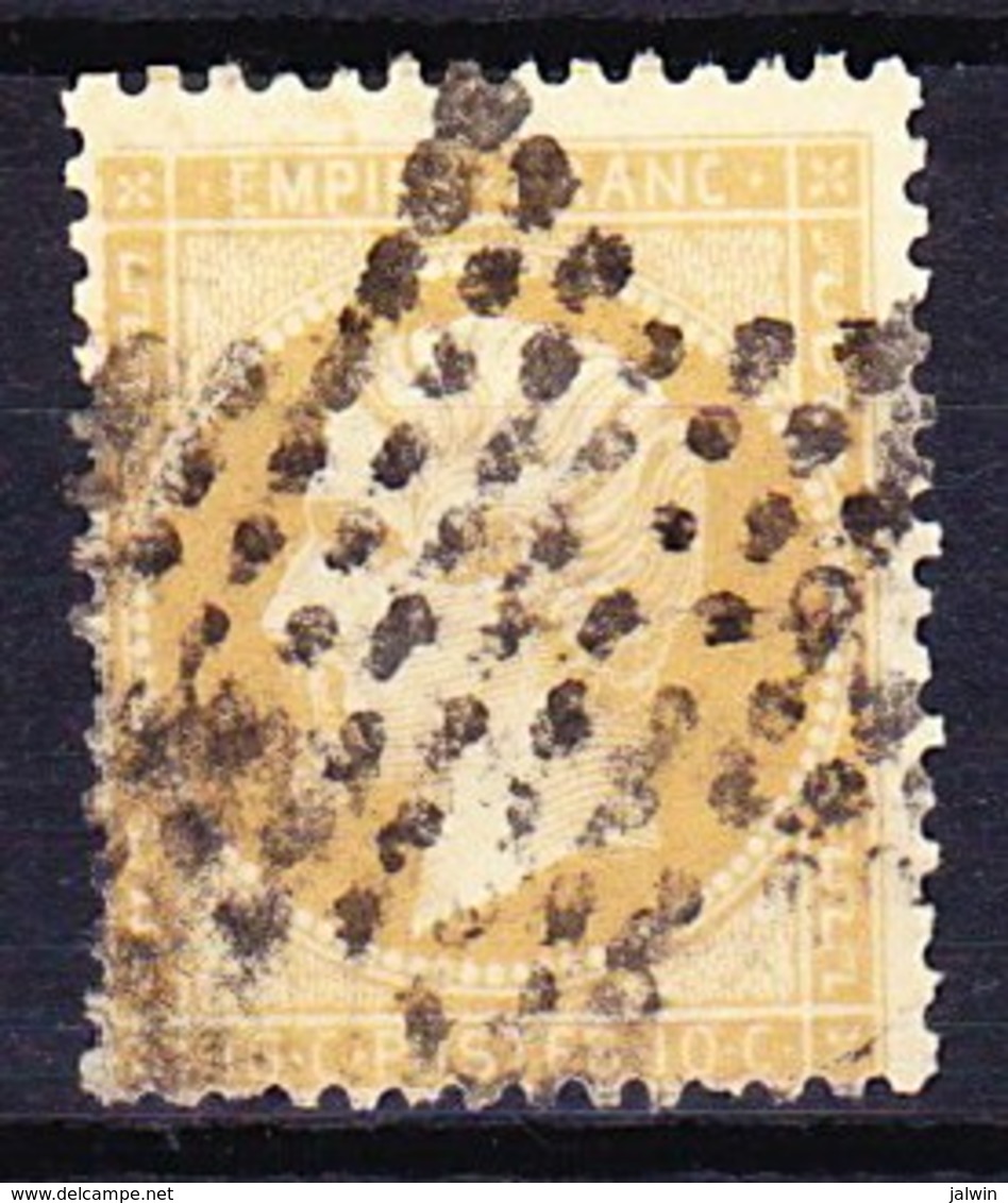 FRANCE NAPOLEON III 1862 YT N° 21 Obl. ETOILE (Filet Manquant à Gauche) - 1862 Napoléon III