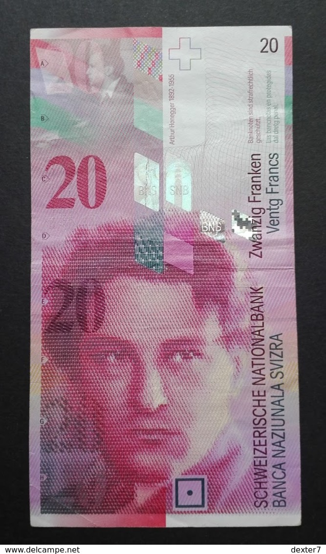 Switzerland 20 Francs Arthur Honegger - 20 Franchi Svizzera - Svizzera