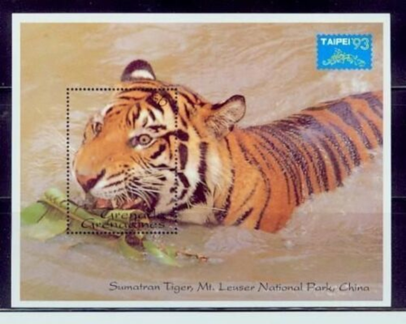 Grenada /1993 Sumatran Tiger-mt.leuser National Park  S/s/very Nice - Scimpanzé