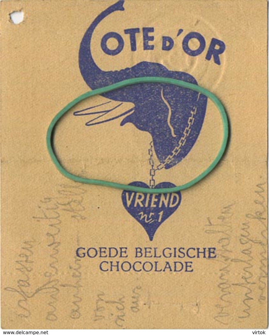 OLD TRAM Ticket   :Tramways -tramwegen De Classe:carte De  Voyages-reizen ( See Scans) 9 X 7 Cm ( Chocolade Cote D'or ) - Autres & Non Classés