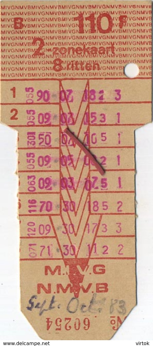 2  OLD TRAM Ticket   :Tramways -tramwegen De Classe:carte De  Voyages-reizen ( See Scans) - Autres & Non Classés