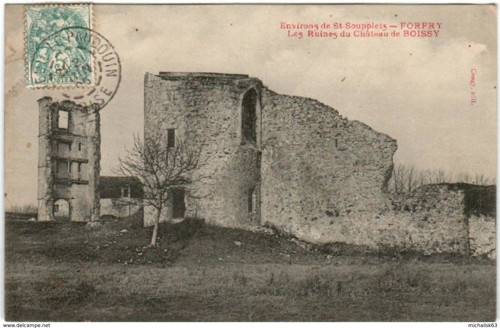 51eg 414 CPA - FORFRY - LES RUINES DU CHATEAU DE BOISSY - Autres & Non Classés