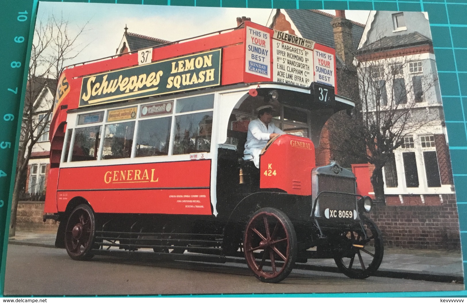 K Type Motor Bus 1919-1932.  1132 Of These 46-seat Vehicles Were Built For The LGOC By AEC - Buses & Coaches