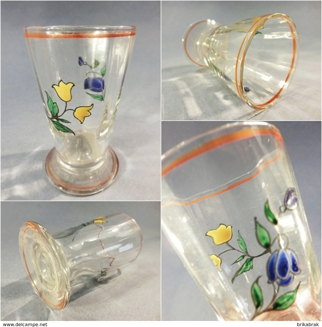 VERRE EMAILLE A LIQUEUR  + Alcool Liqueur Fleur Bistrot - Glasses