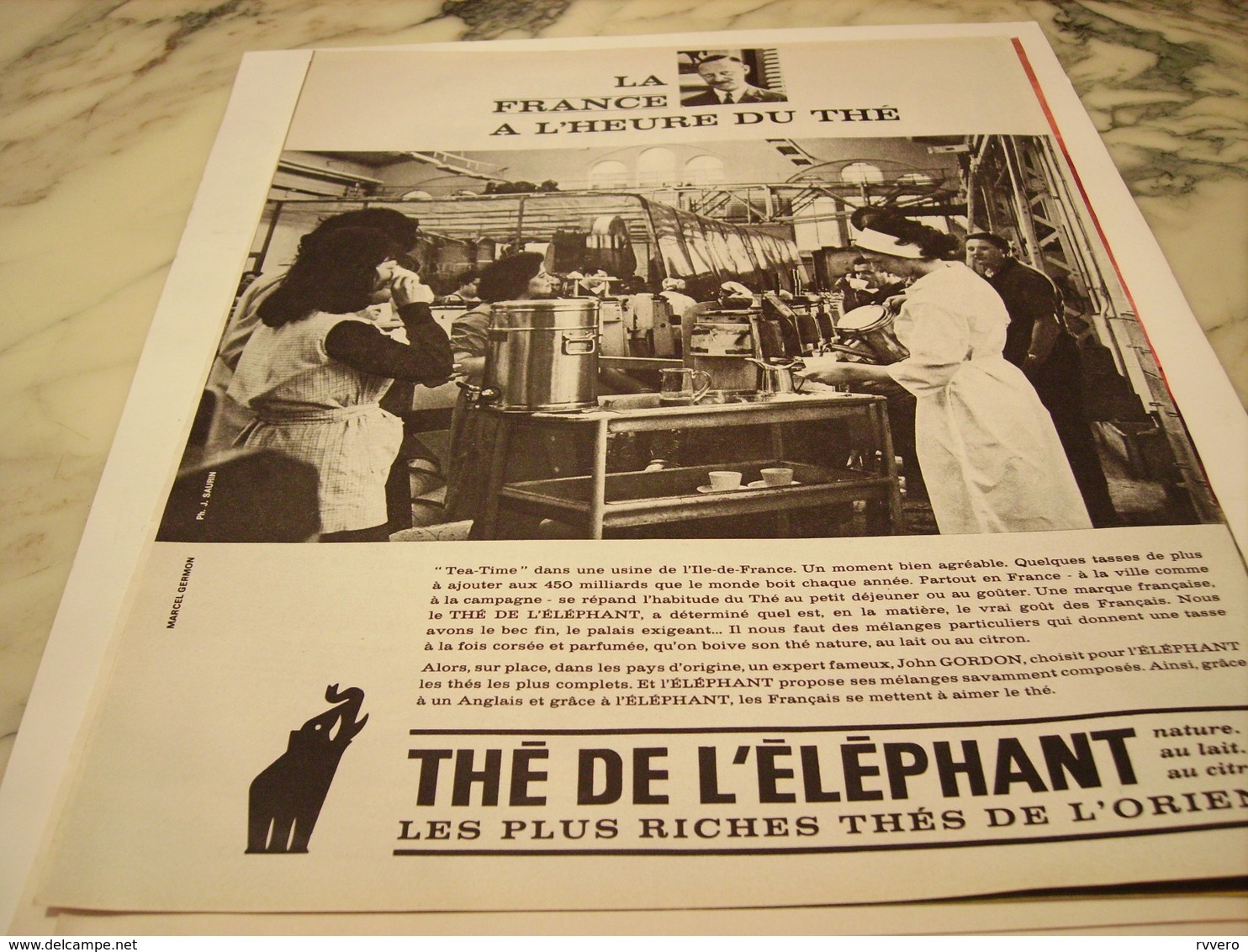 ANCIENNE PUBLICITE THE DE L ELEPHANT  1966 - Affiches