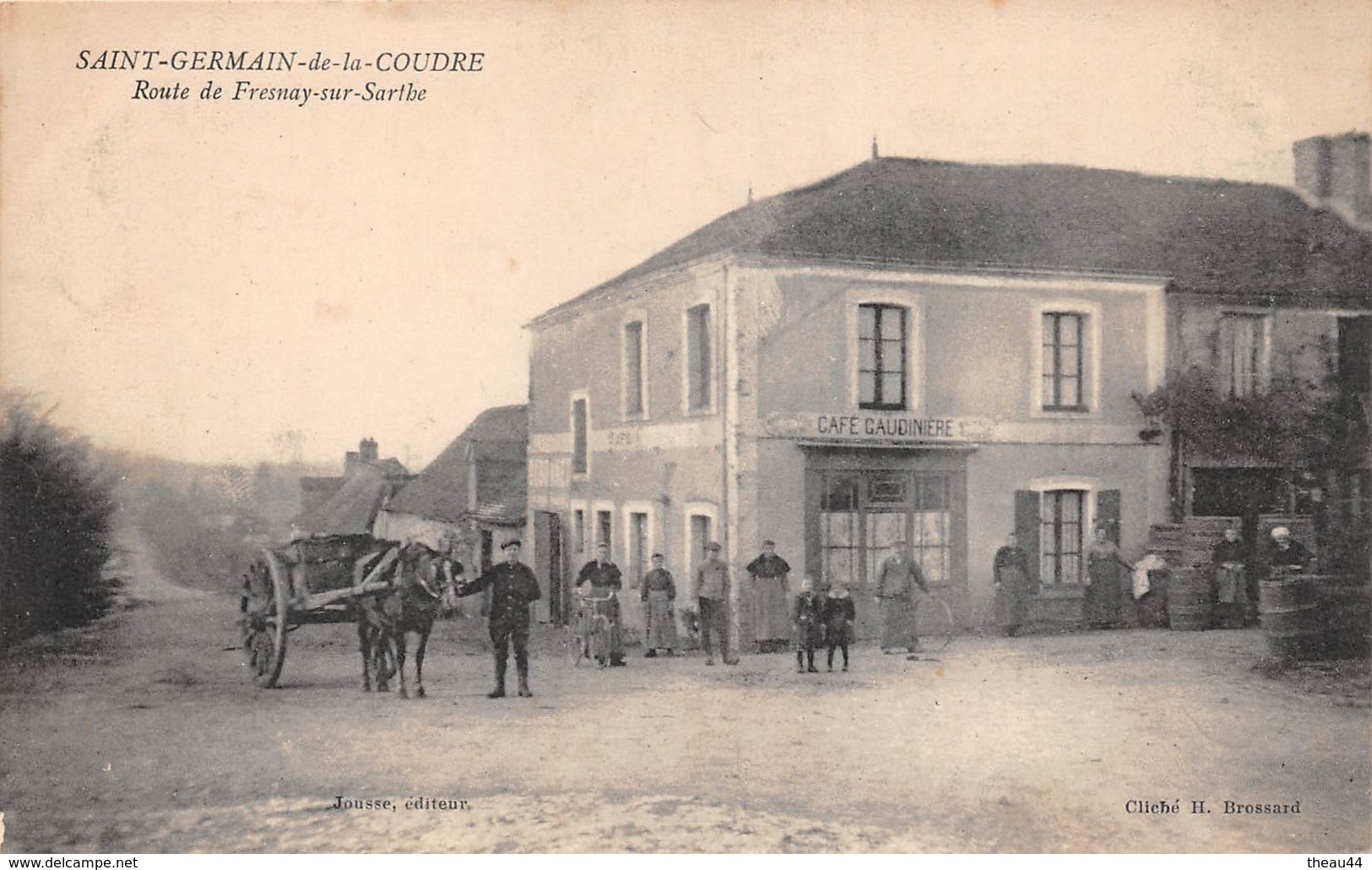 SAINT-GERMAIN-de-la-COUDRE   -  Route De Fresnay-sur-Sarthe   -  Café " GAUDINIERE " - Autres & Non Classés