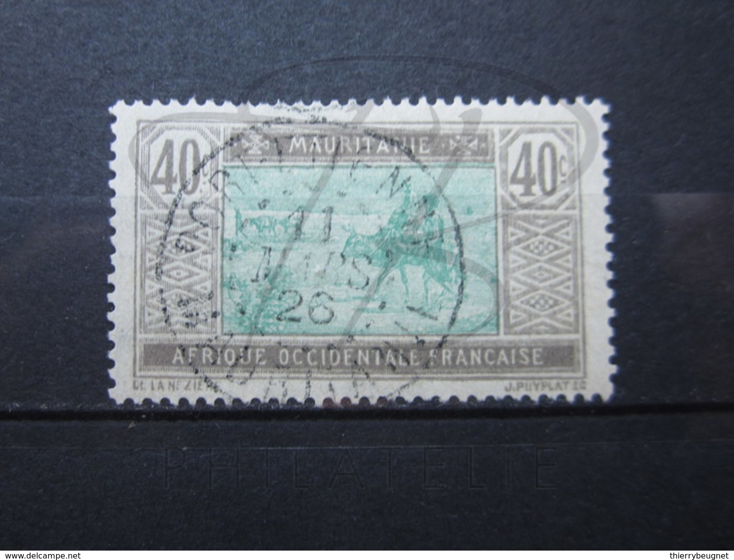 VEND BEAU TIMBRE DE MAURITANIE N° 27 , OBLITERATION " PORT-ETIENNE " !!! - Used Stamps