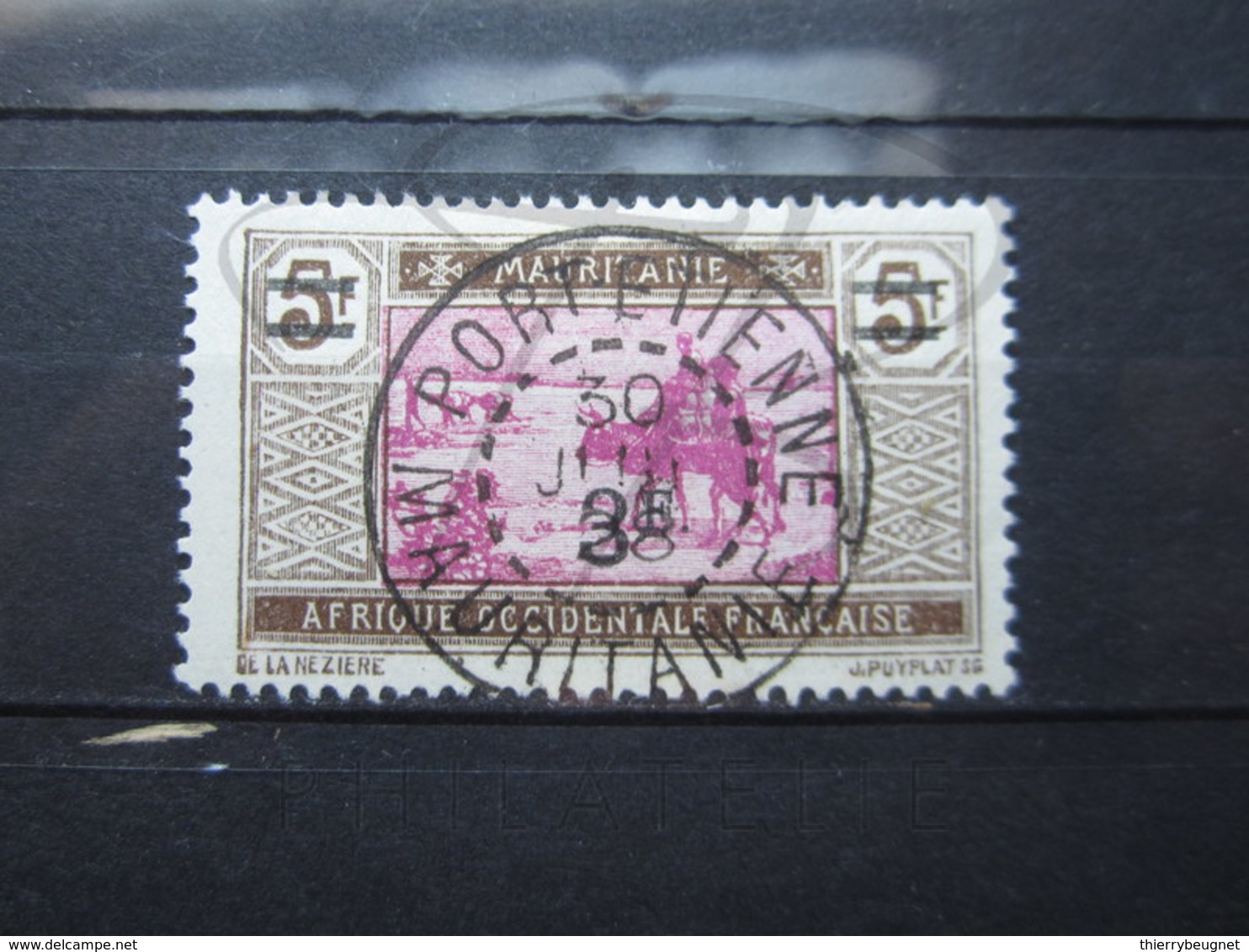 VEND BEAU TIMBRE DE MAURITANIE N° 54 , OBLITERATION " PORT-ETIENNE " !!! - Used Stamps