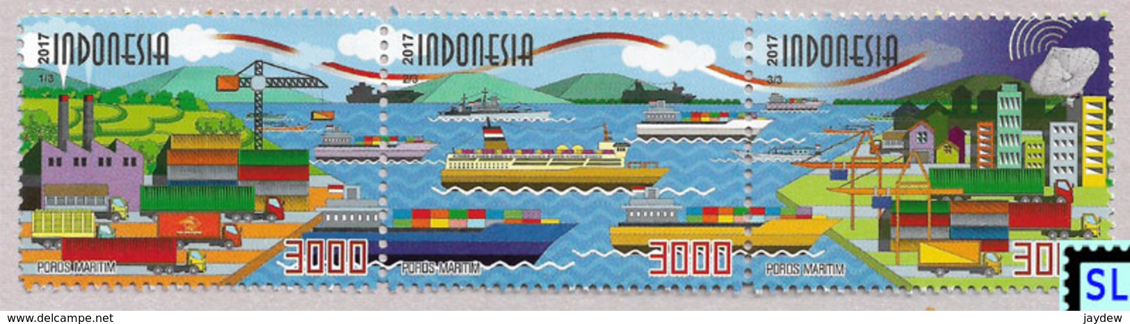 Indonesia Stamps 2017, Towards Vision 2045 Development Program, Ship, Ships, MNH - Indonesia