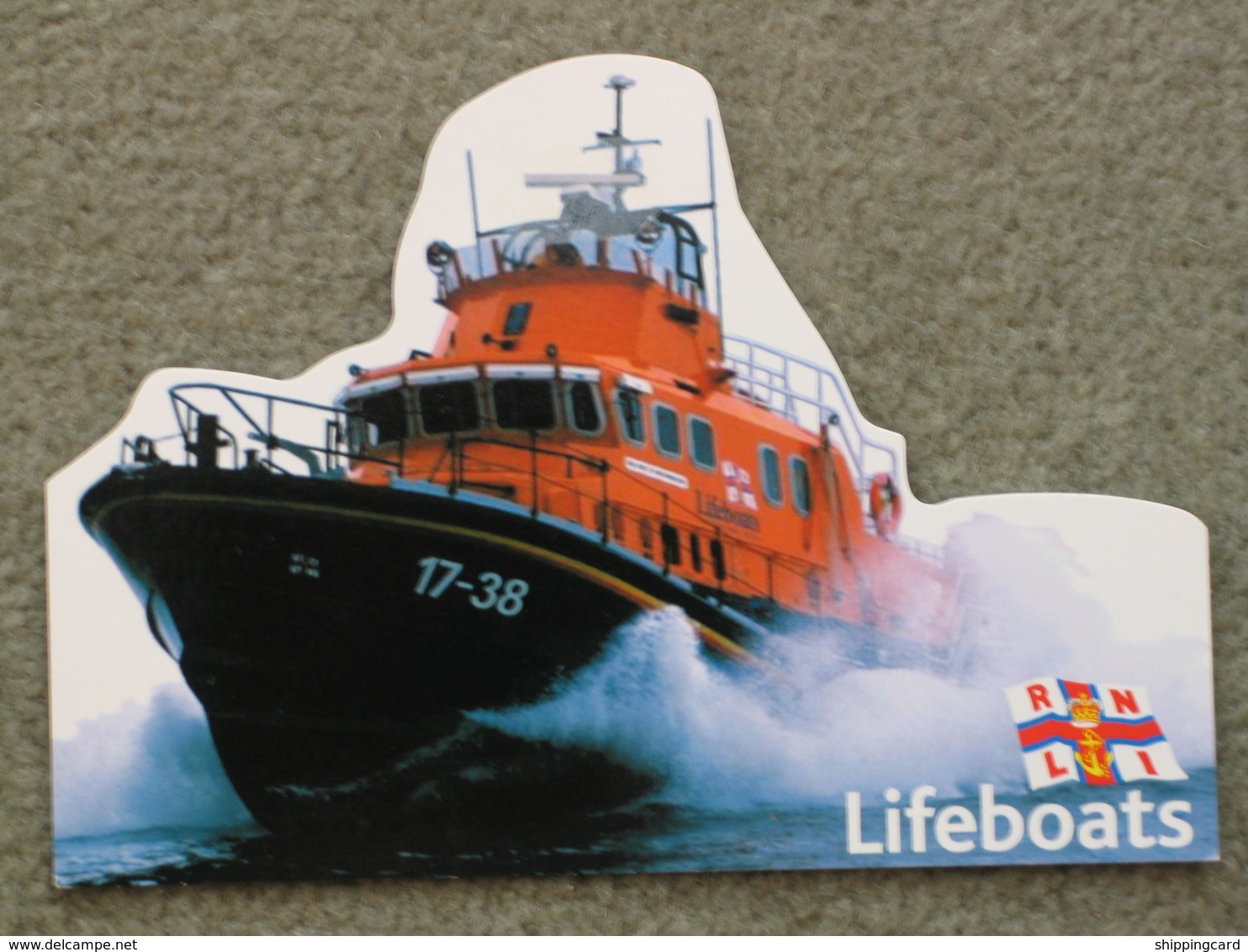 LIFEBOAT-SHAPED CARD - Other & Unclassified