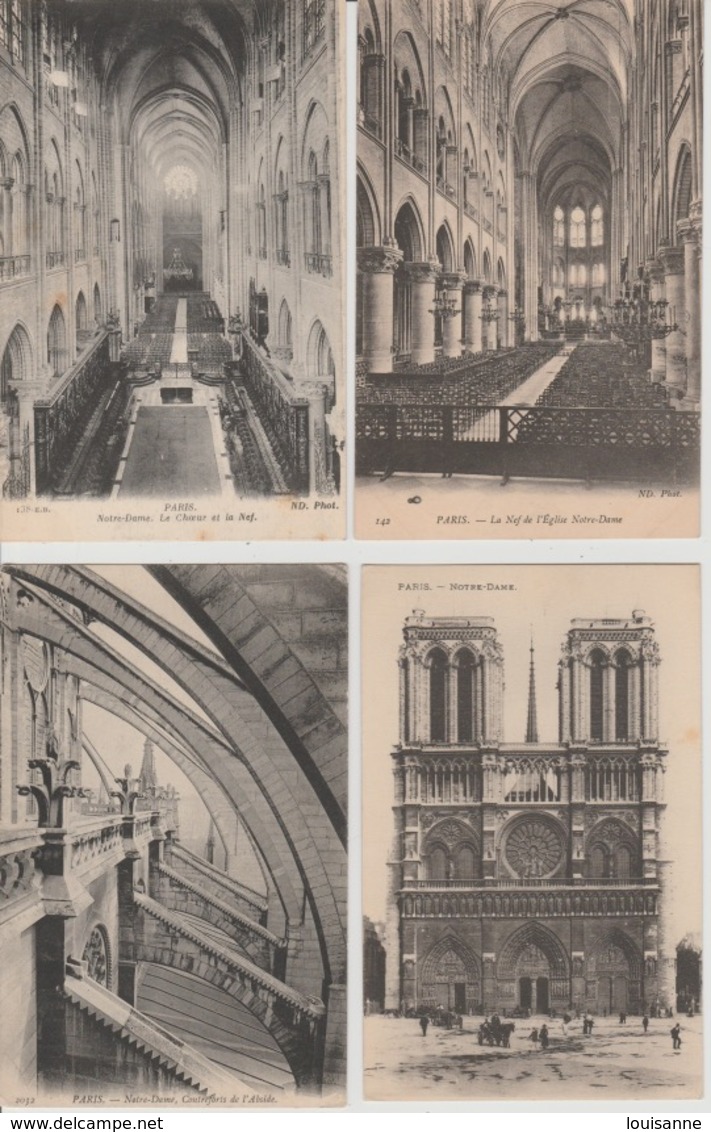 19 / 4 / 463  -  PARIS  - CATHÉDRALE   N. D.  -LOT  DE  32  CPA ( Dont  2 CPSM ) Toutes Scanées - 5 - 99 Karten