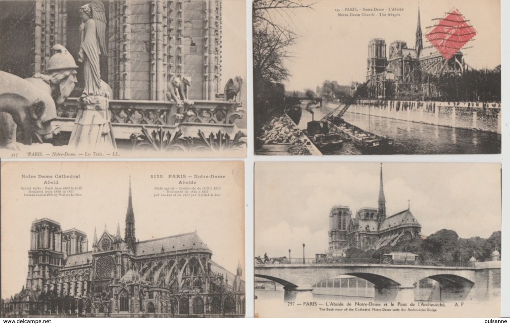 19 / 4 / 463  -  PARIS  - CATHÉDRALE   N. D.  -LOT  DE  32  CPA ( Dont  2 CPSM ) Toutes Scanées - 5 - 99 Postcards