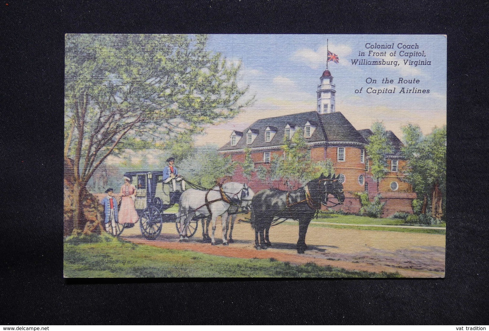 ETATS UNIS - Carte Postale De Williamsburg  - Colonial Coach In Front Of Capitol - L 28171 - Autres & Non Classés