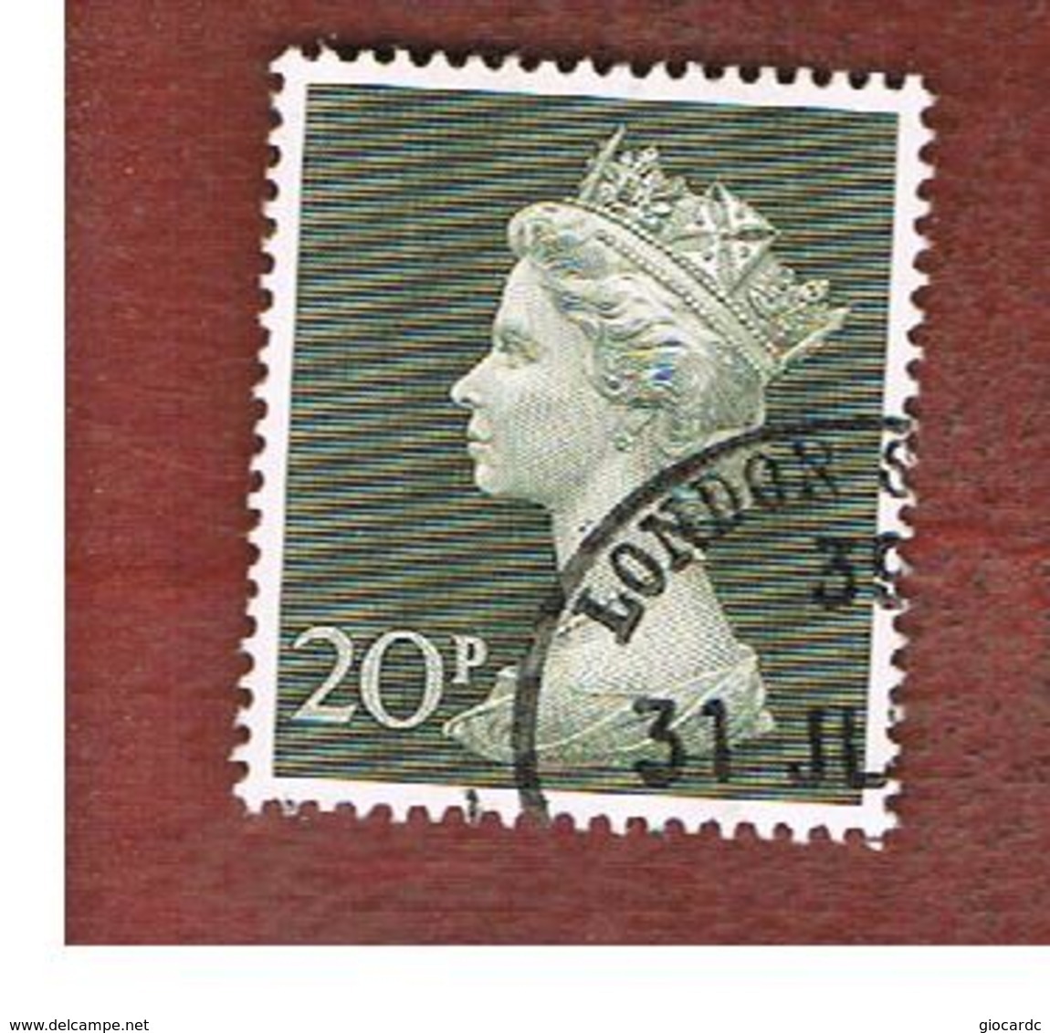 GRAN BRETAGNA (UNITED KINGDOM) -  SG 830 -  1970 QUEEN ELIZABEH II (LARGE MACHIN 20)  - USED° - Usati