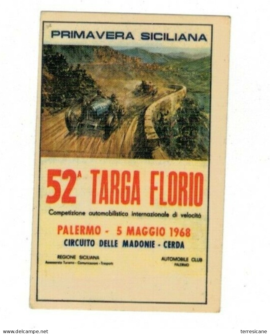 FIGURINA PANINI ADESIVA STICKER MANIFESTO 52 TARGA FLORIO STORIA DELL'AUTO MANIFESTO 47 A - Edizione Italiana