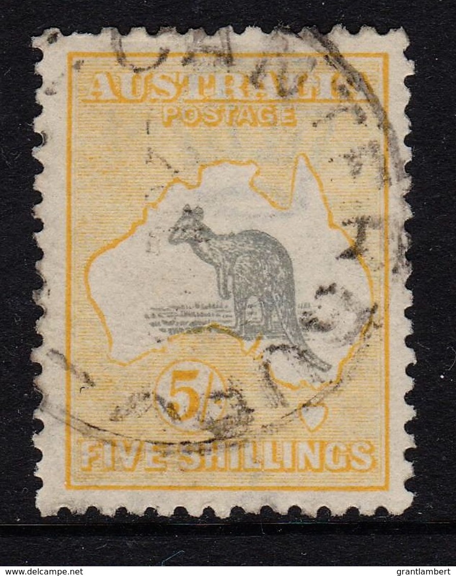 Australia 1918 Kangaroo 5/- 3rd Wmk Used - 'Weeping Kangaroo' - Used Stamps