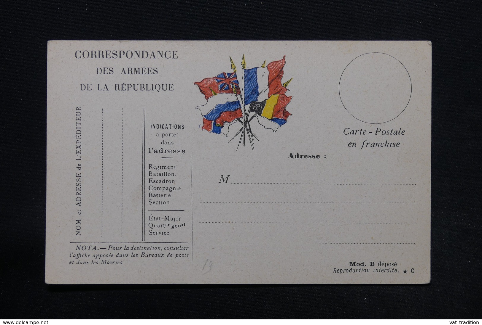 FRANCE - Carte FM Non Circulé - L 28176 - Lettres & Documents