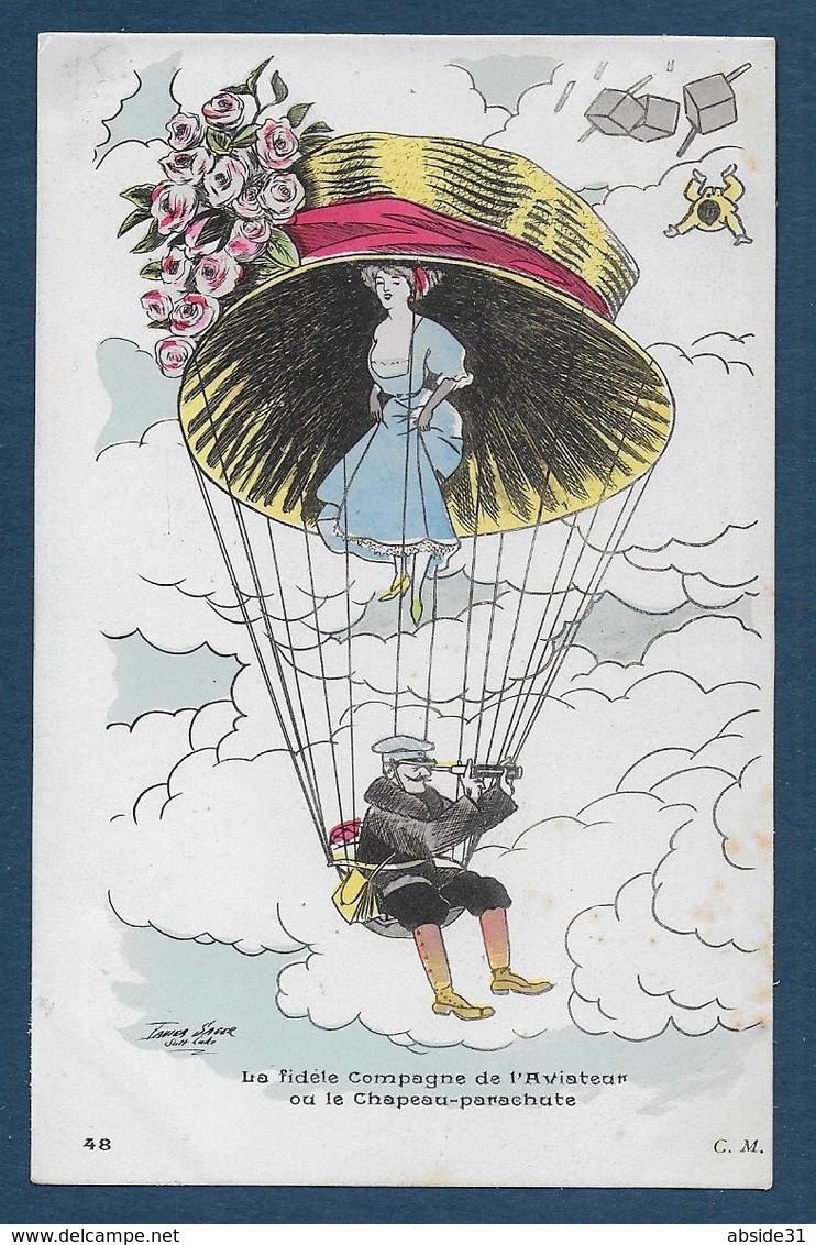 X. SAGER - La Fidèle Compagne De L' Aviateur Ou Le Chapeau Parachute - Sager, Xavier