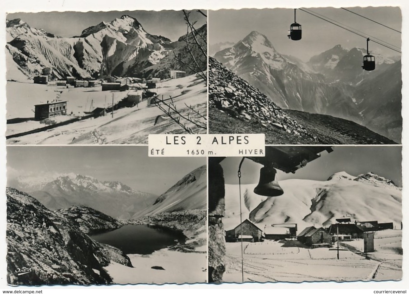 FRANCE - OMEC Avec Bloc Dateur Hexagonal "Merveilleux Ski Plein De Soleil - Les Deux Alpes" (Isère) 1965 S/0,25 Coq - Oblitérations Mécaniques (flammes)