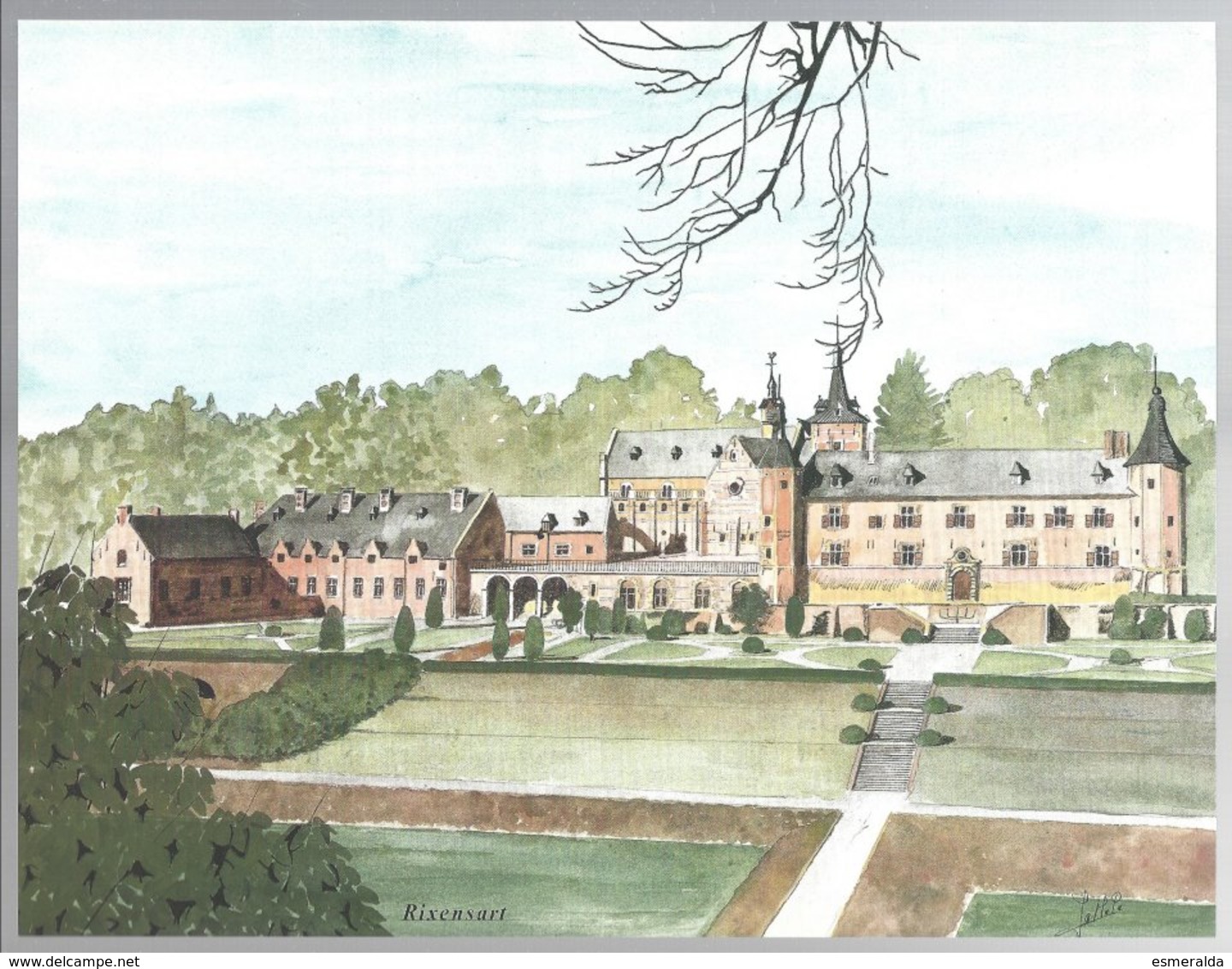 Coll.Delhaize, Châteaux De Belgique. 3 Gravures: Rixensart, Turnhout, Westerloo - Histoire