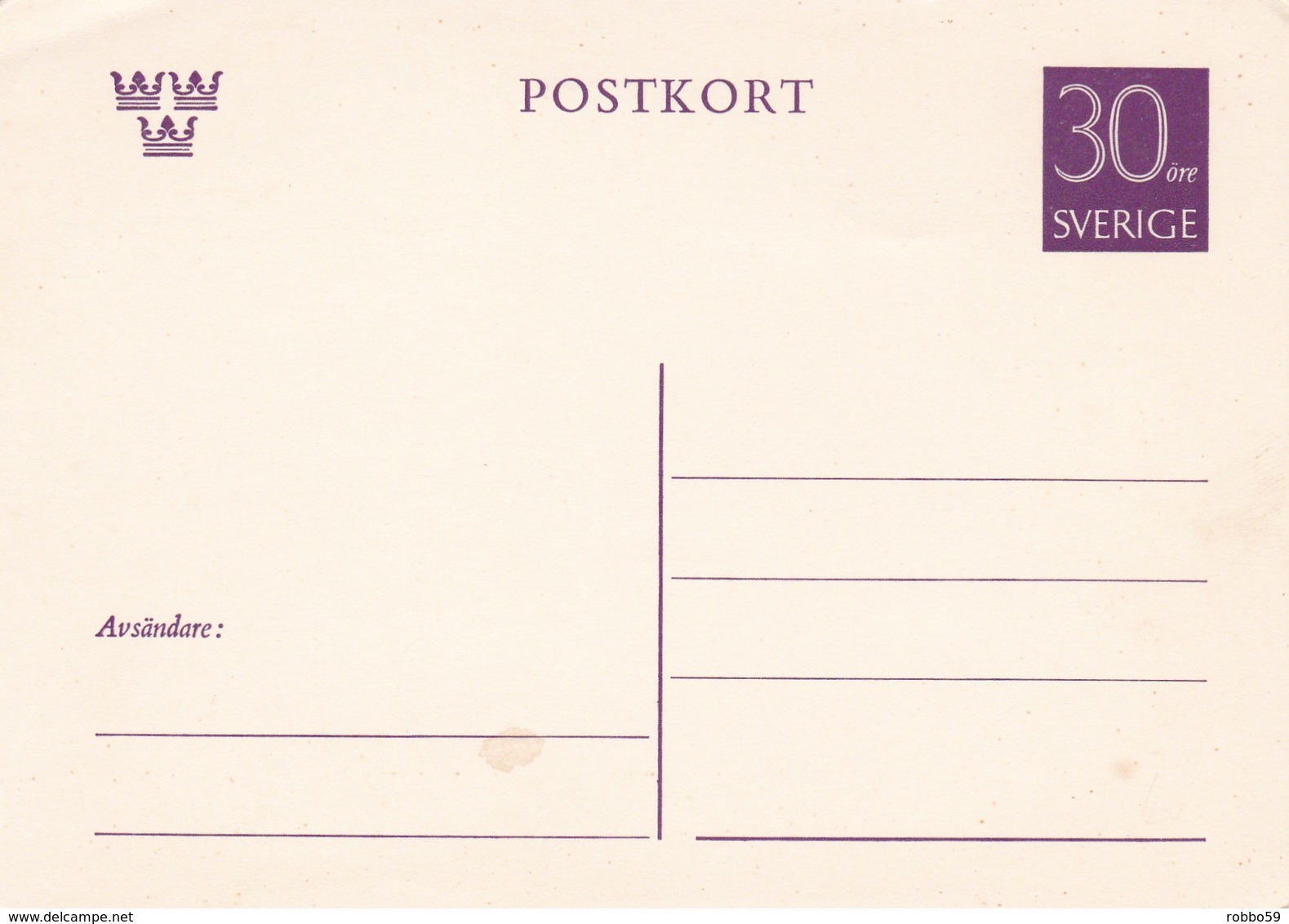 Sweden 30 Ore Postal StationaryPostcard Unused - Postal Stationery