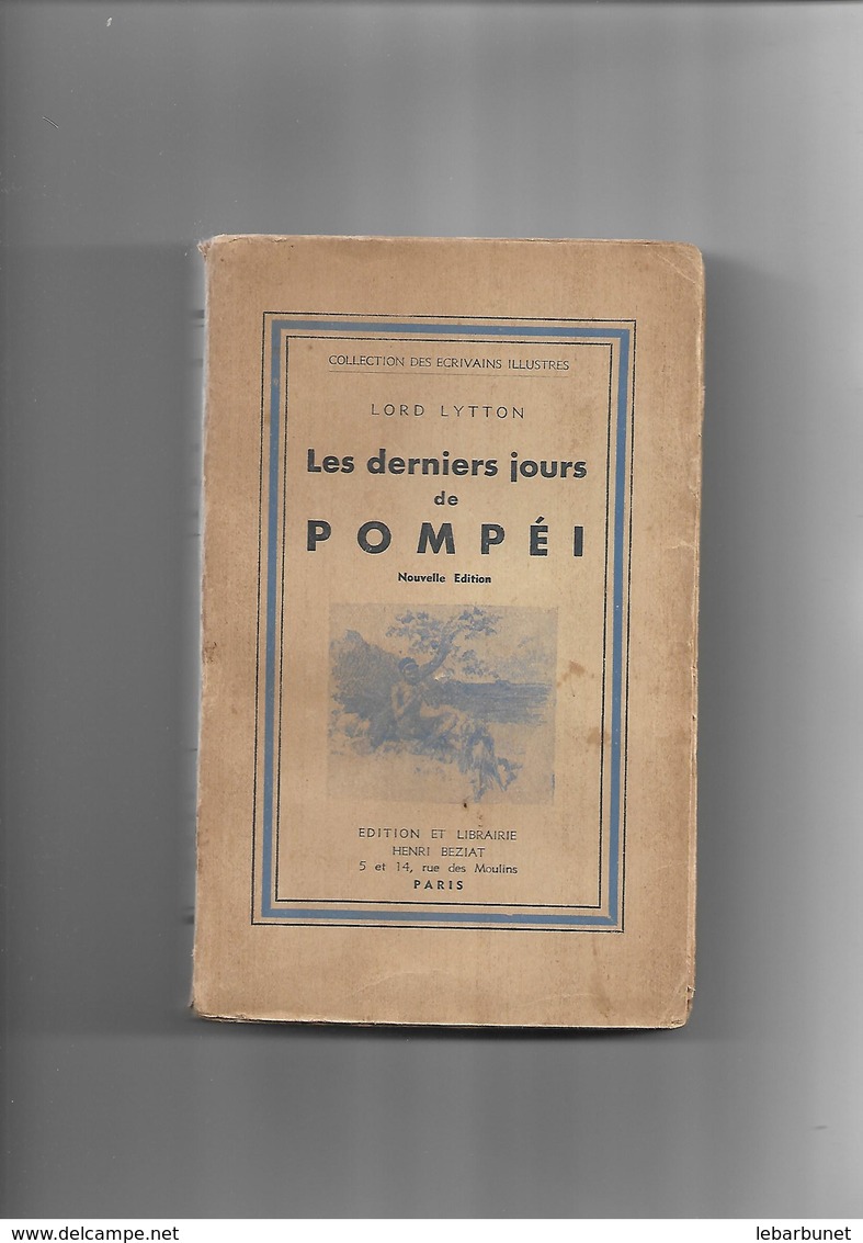 Livre Ancien  1935  Les Derniers Jours De Pompéi Parv Lord Lytton - 1901-1940