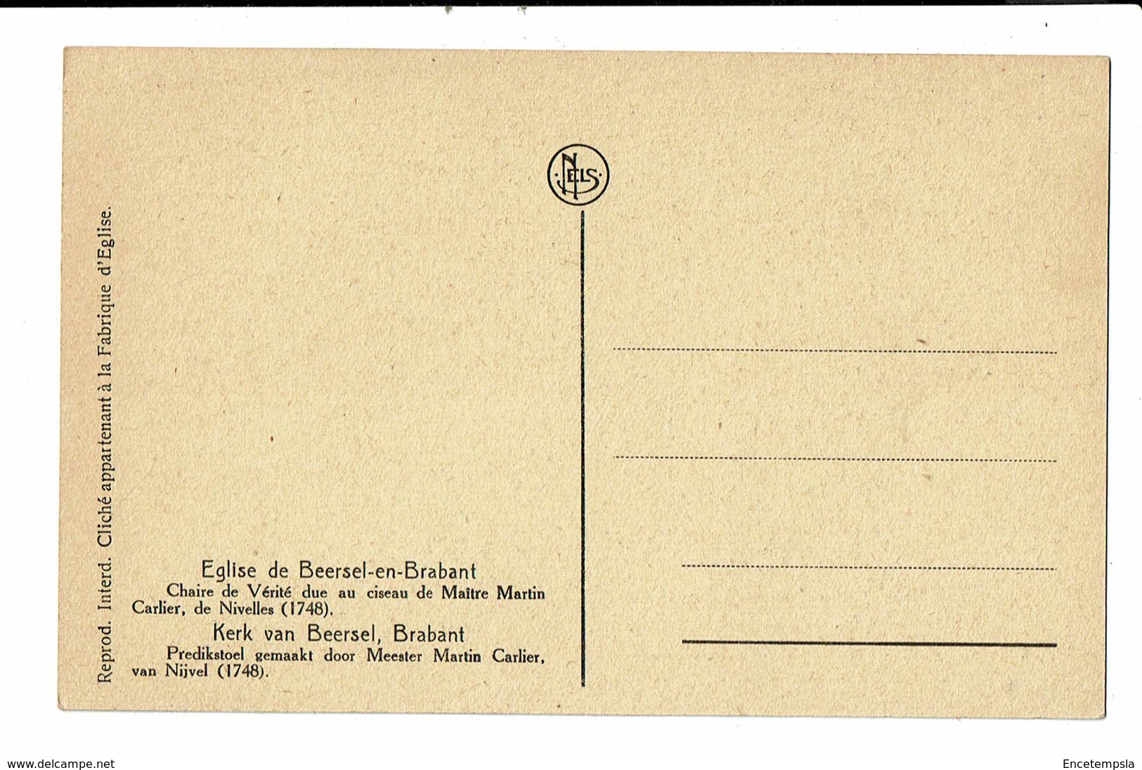 CPA- Carte Postale  -Belgique-Beersel- Chaire De Vérité De Son Eglise -  VM2680 - Beersel