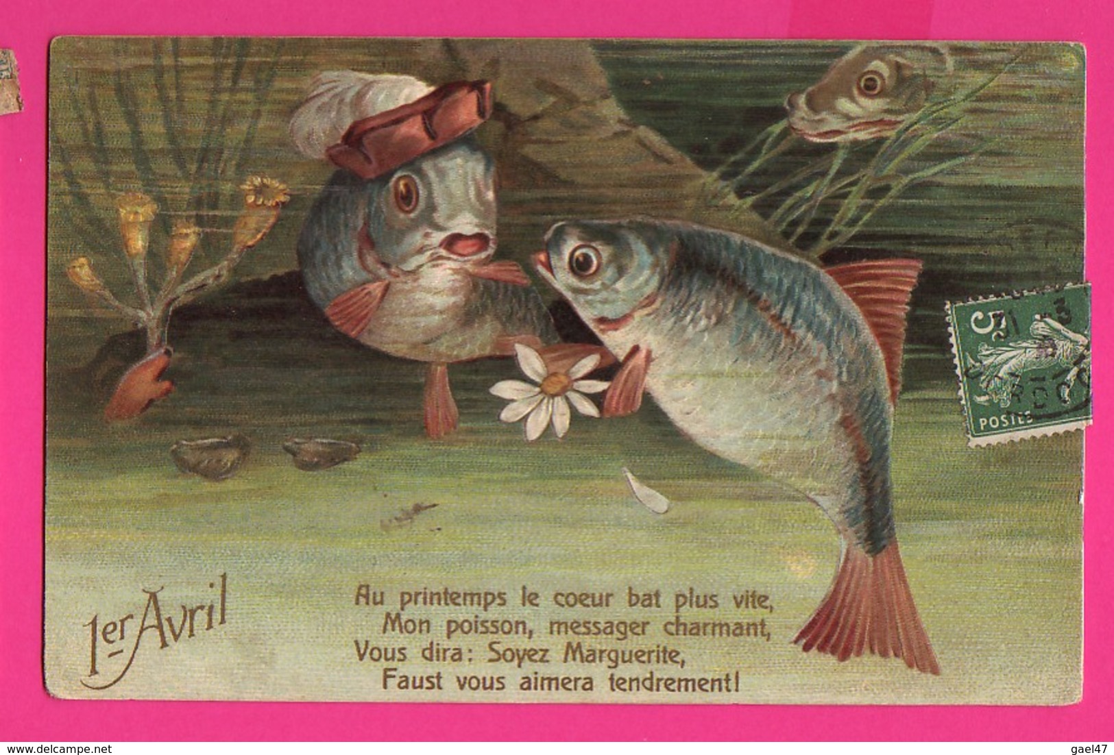 CPA (Ref: Z 1391) ) 1er AVRIL POISSON D'AVRIL Gaufrée - 1er Avril - Poisson D'avril