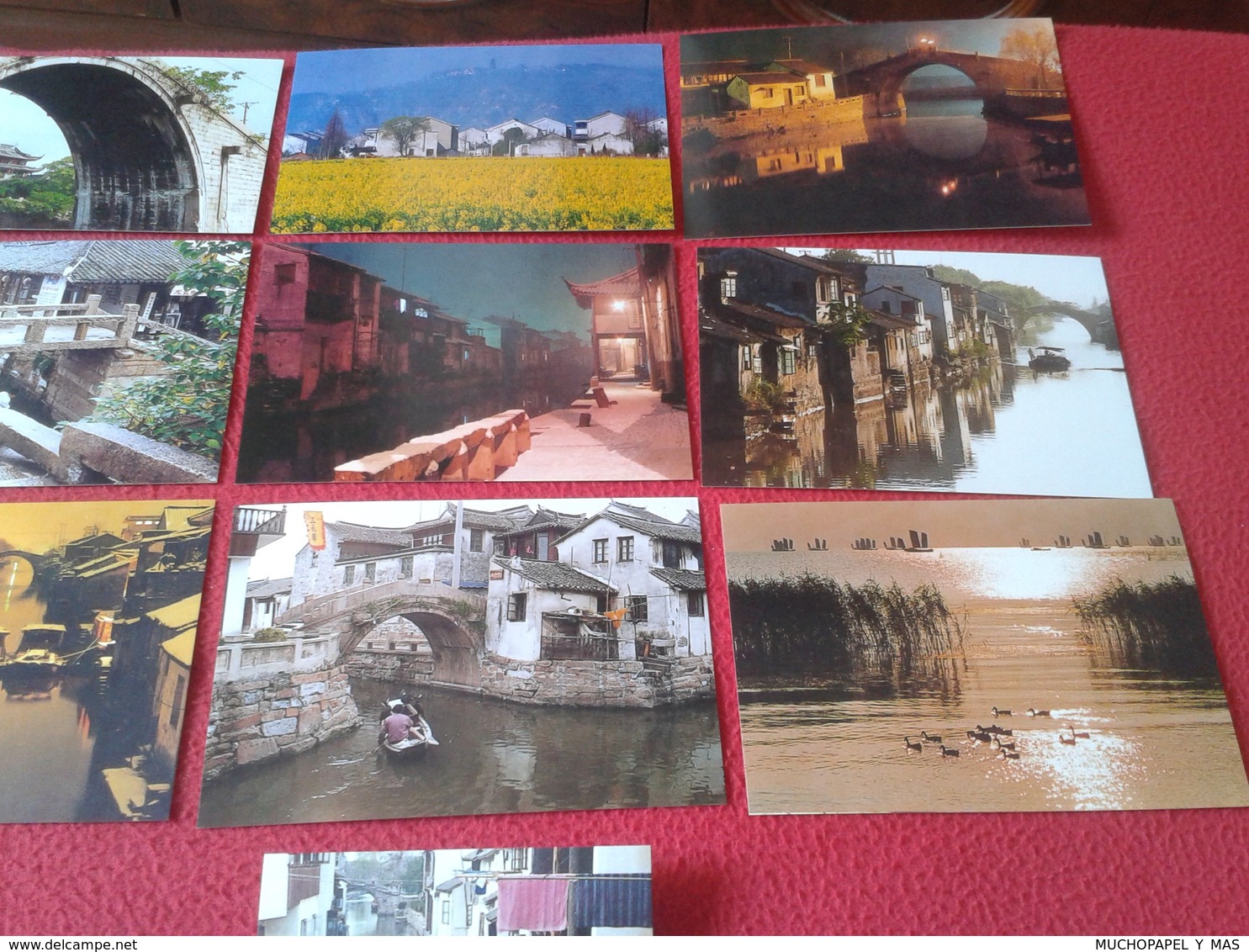 CARPETA DE 10 POSTALES POST CARDS CHINA CHINE A GLIMPSE OF SUZHOU WATER COUNTRY VENICE OF THE EAST LA VENECIA DEL ESTE