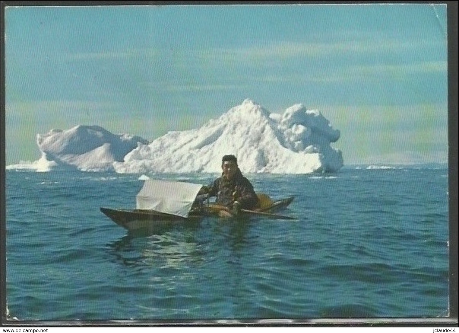 Greenland - Kayakman In The Icefjord At Jakobshavn - POSTALLY USED - Groenland