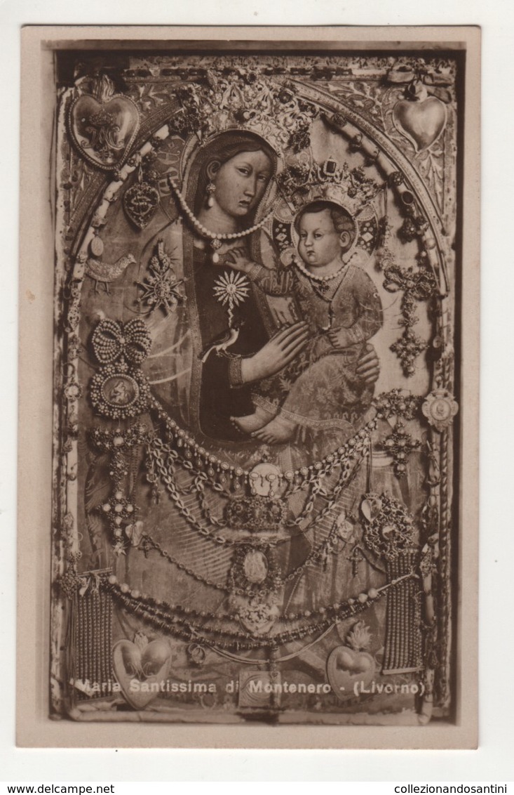 223 Santino Cartolina Antico Non Viaggiata Madonna Di Montenero - Livorno - Godsdienst & Esoterisme