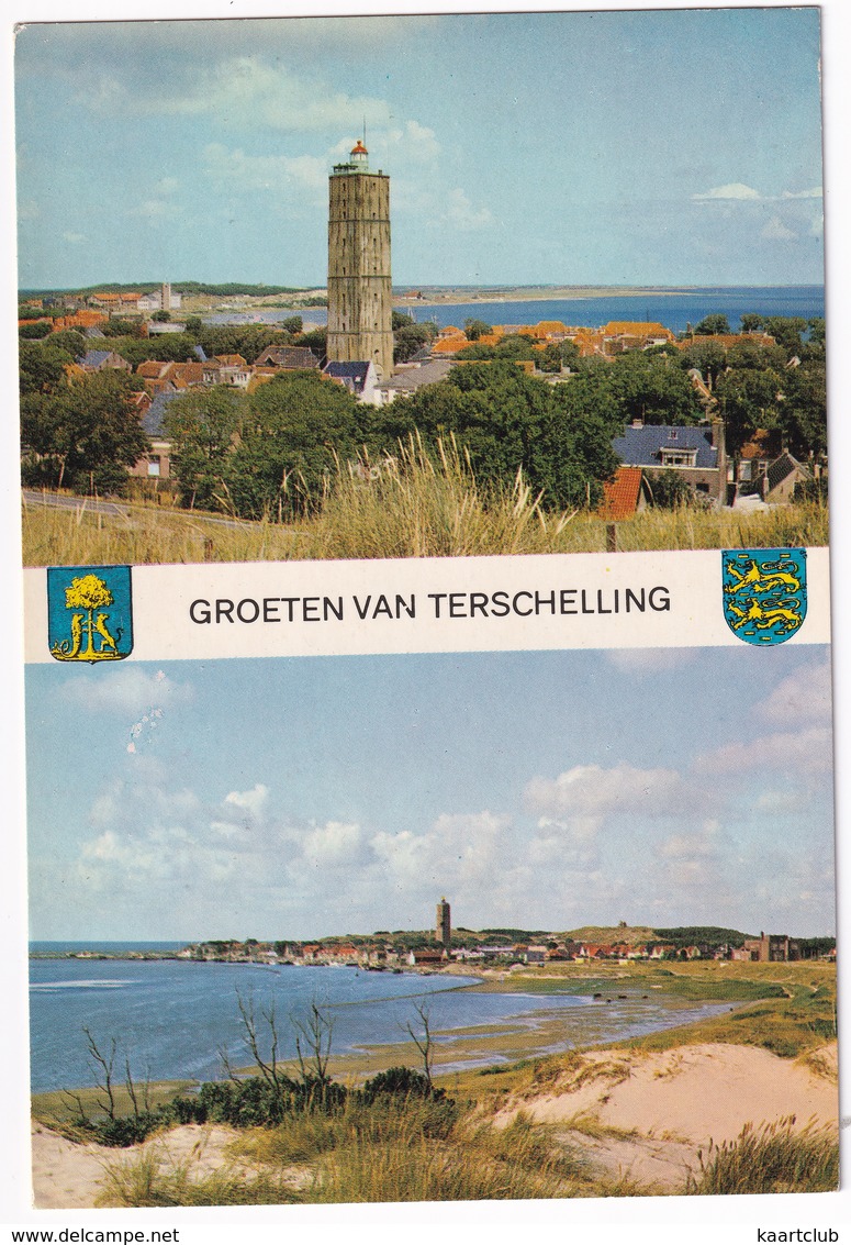 Groeten Van Terschelling -  2x Vuurtoren 'Brandaris'  - 1971 - (Holland) - Terschelling