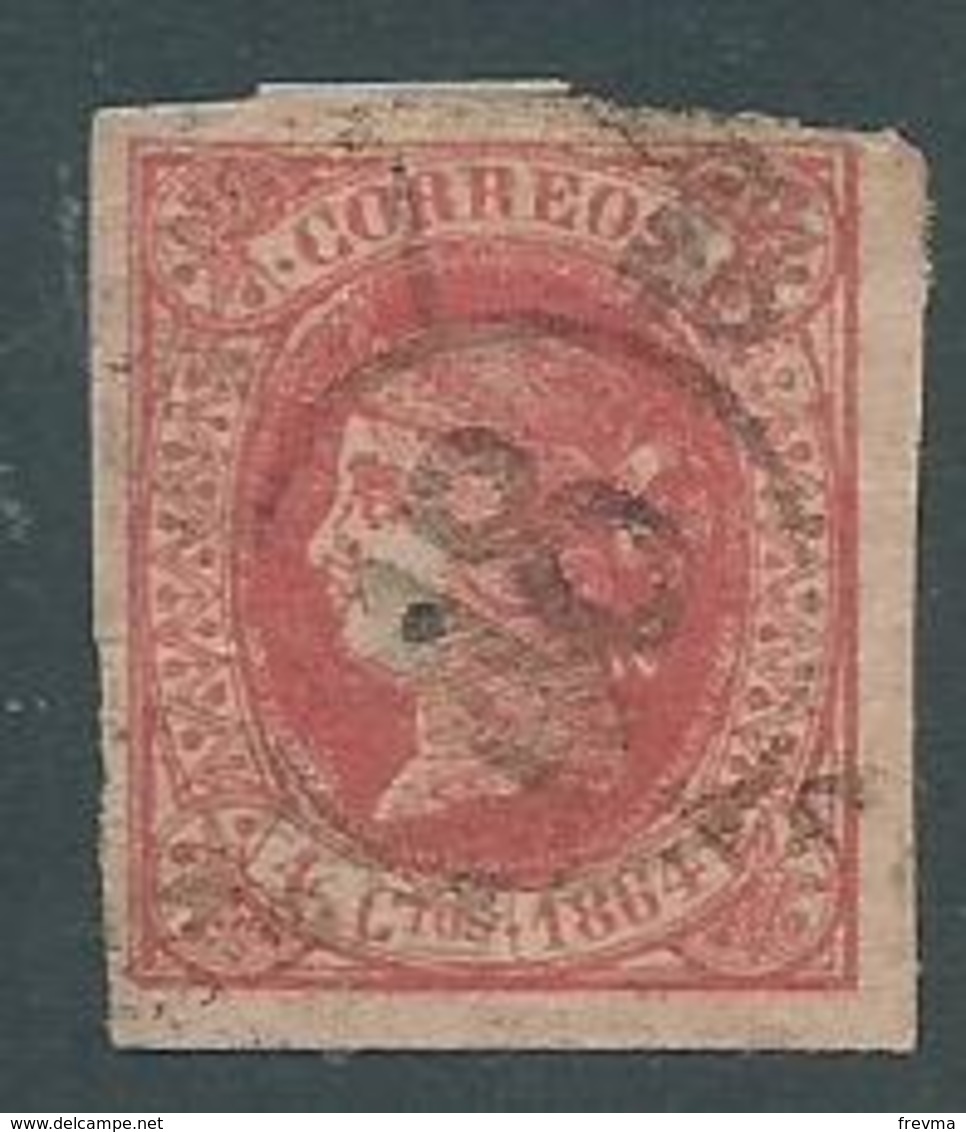 Timbre Espagne Isabelle II N° 1864 Yvt 60 - Oblitérés