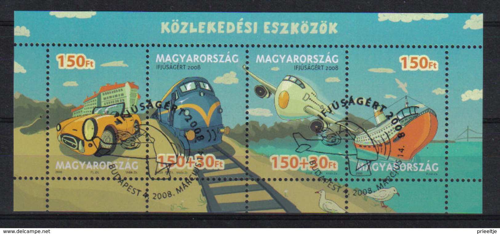 Hungary 2008 Transport Sheet Y.T.  4258/4261 (0) - Hojas Bloque