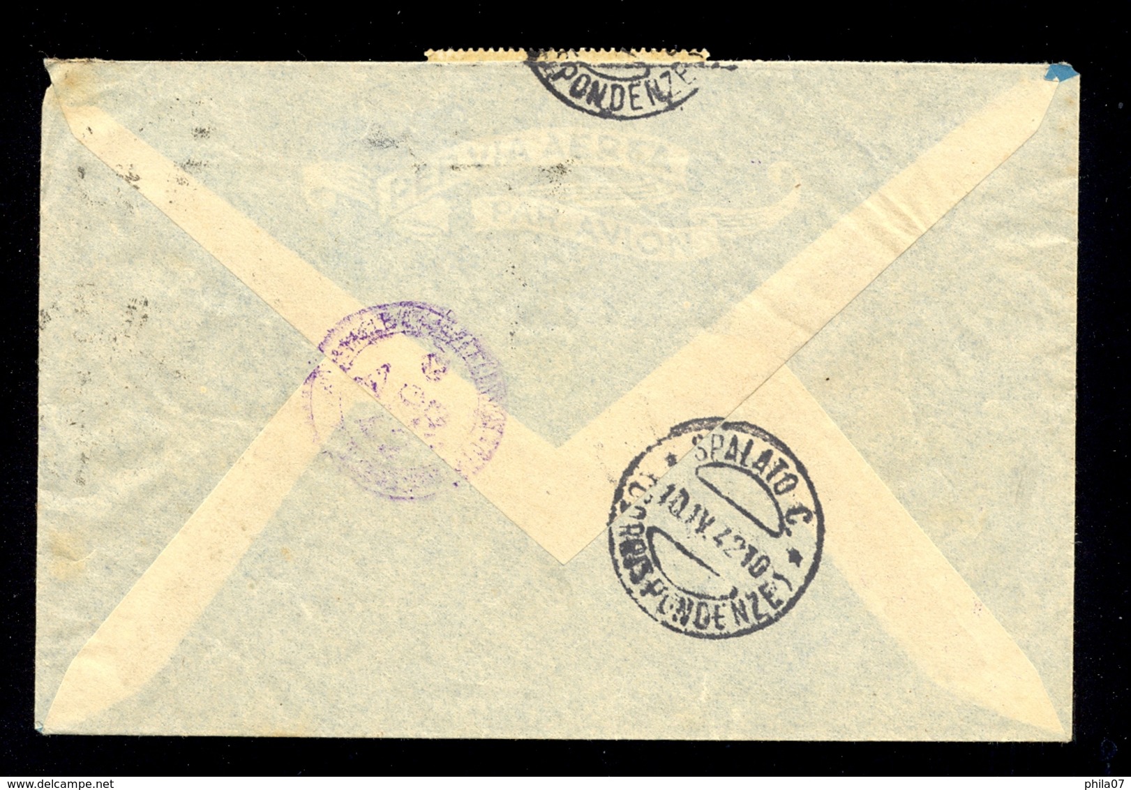 Italy - Letter Sent From Ancona To Spalato 03.04. 1942. Arrival On The Back / 2 Scans - Non Classés