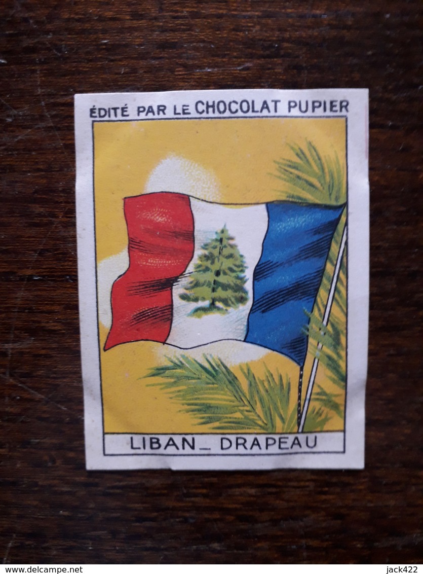 L20/33 Chromo Image Chocolat Pupier. Liban . Drapeau - Other & Unclassified