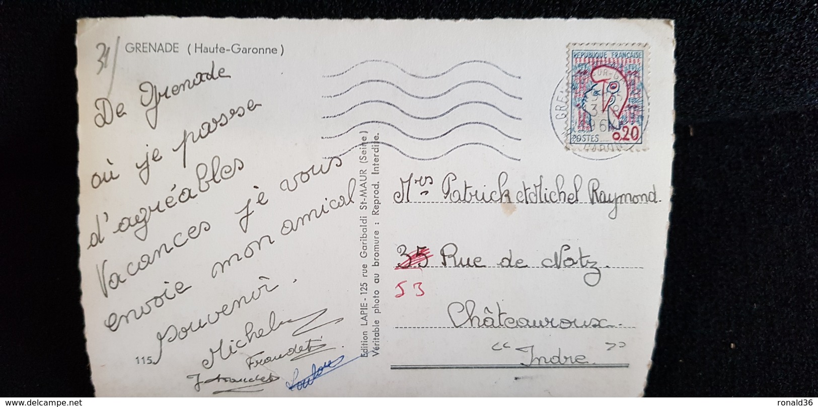 31 GRENADE Haute Garonne Souvenir De 4 Mini-vues Aérienne église Usine Habitation Chateau D'eau Ferme Commerce Moulin - Autres & Non Classés