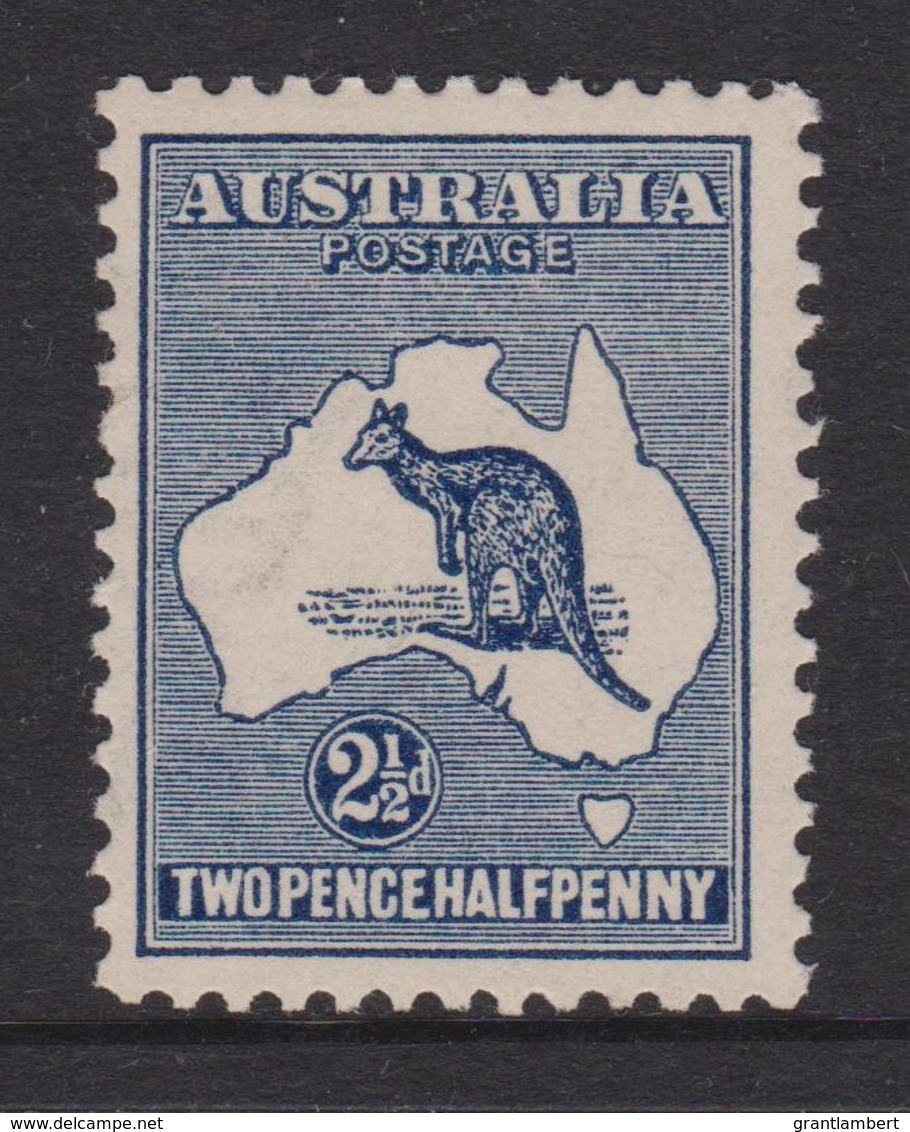 Australia 1915 Kangaroo 2 1/2 D Indigo 2nd Watermark MH - - Mint Stamps